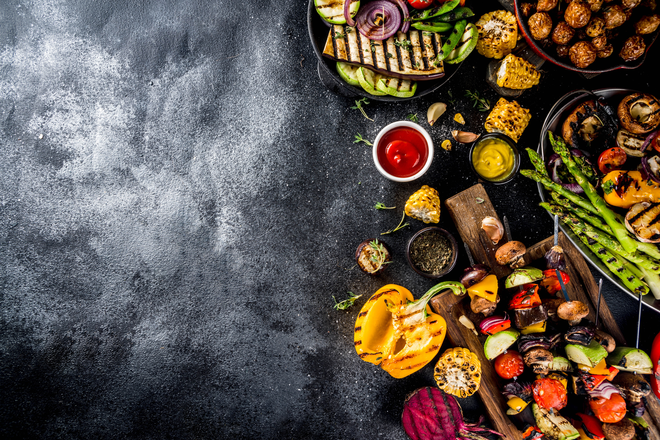 Grilled Vegan Food Presentation