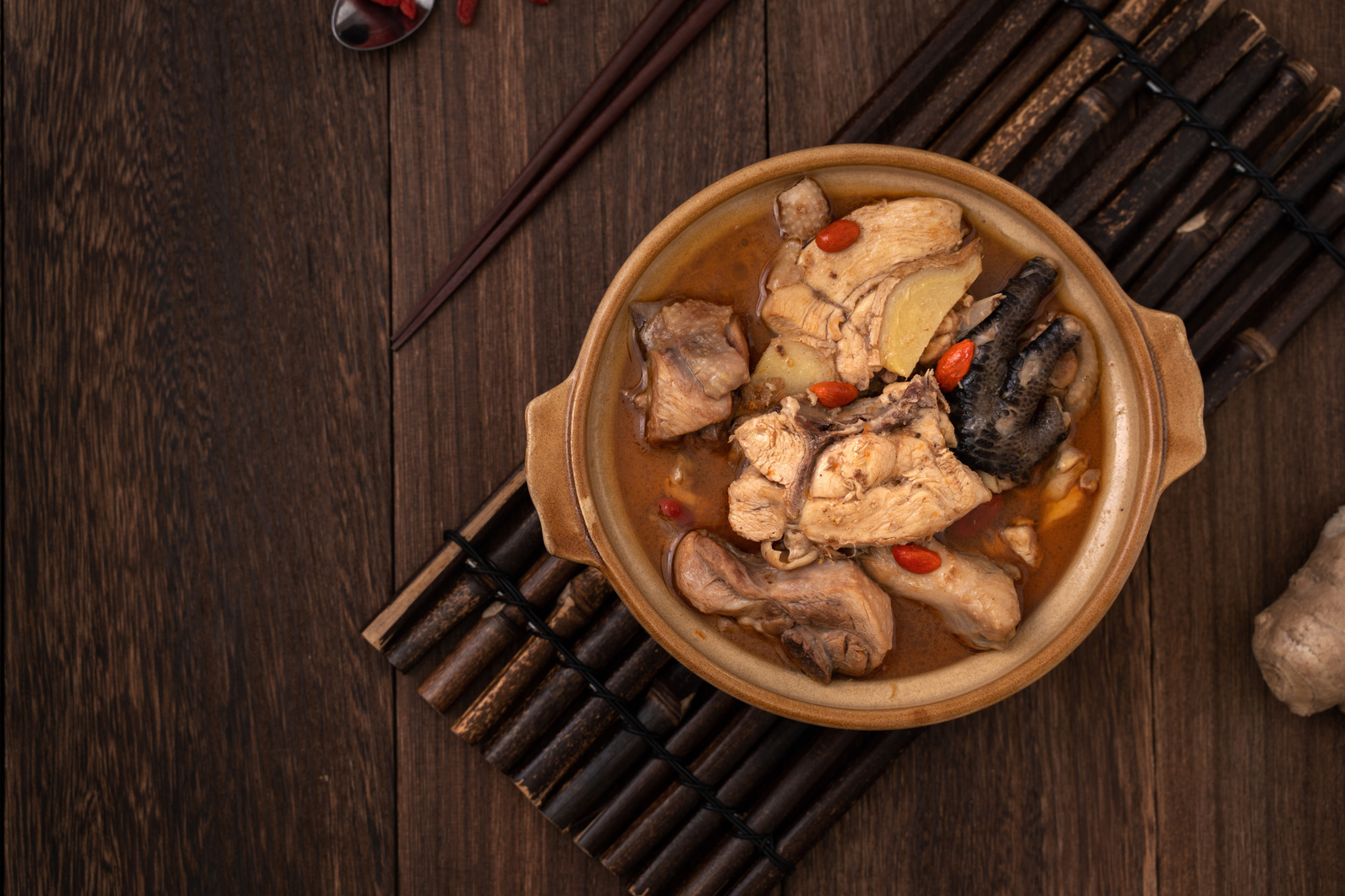 Homemade Sesame Oil Chicken Soup