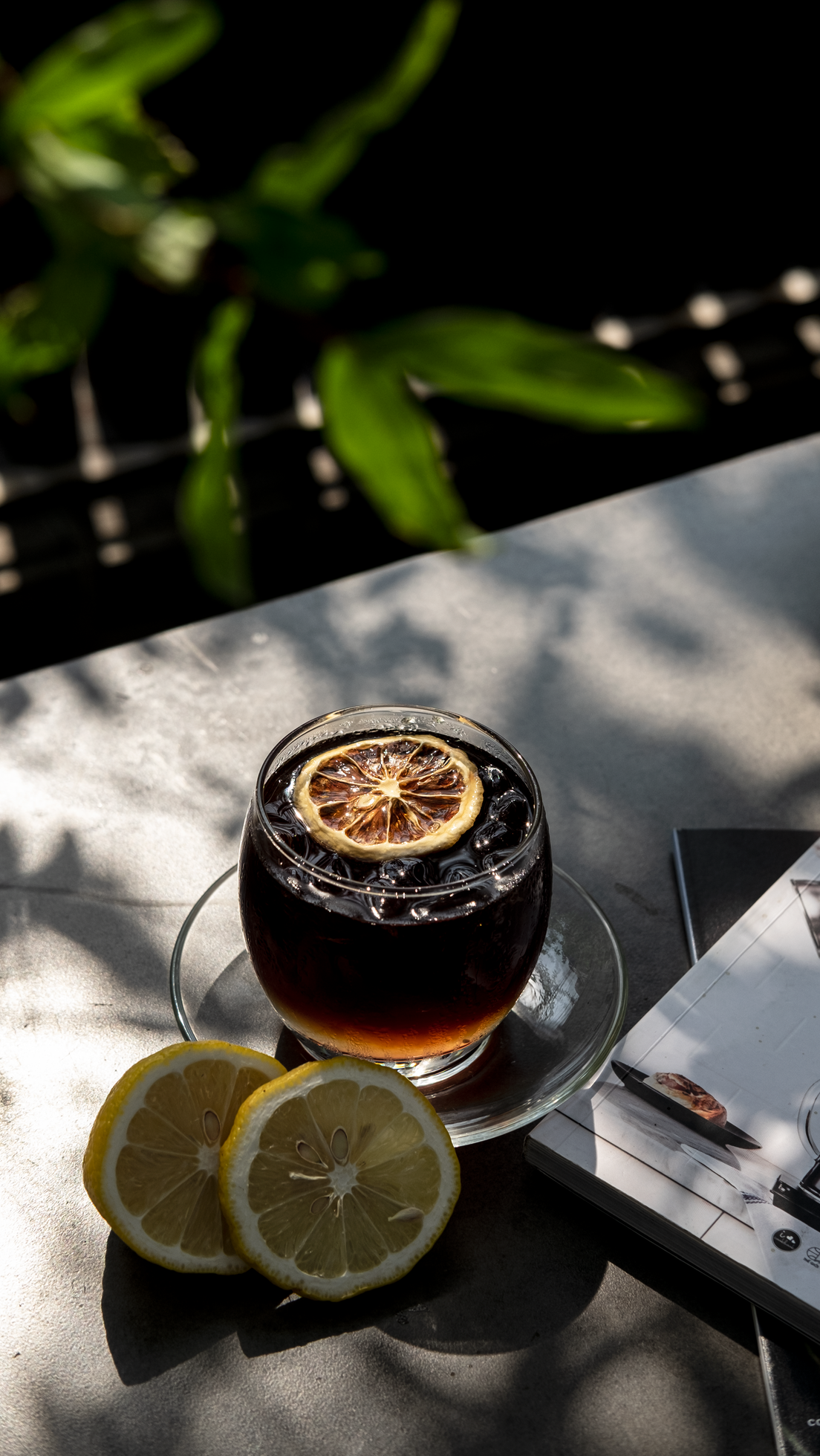 Iced Coffee with Lemon